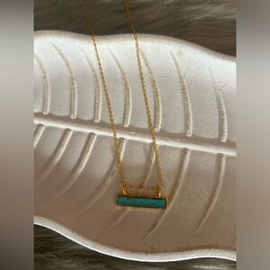 NEW - turquoise & gold necklace